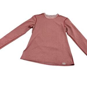 Patagonia long sleeve soft pink/red top polyester outdoors fitness hiking sz S